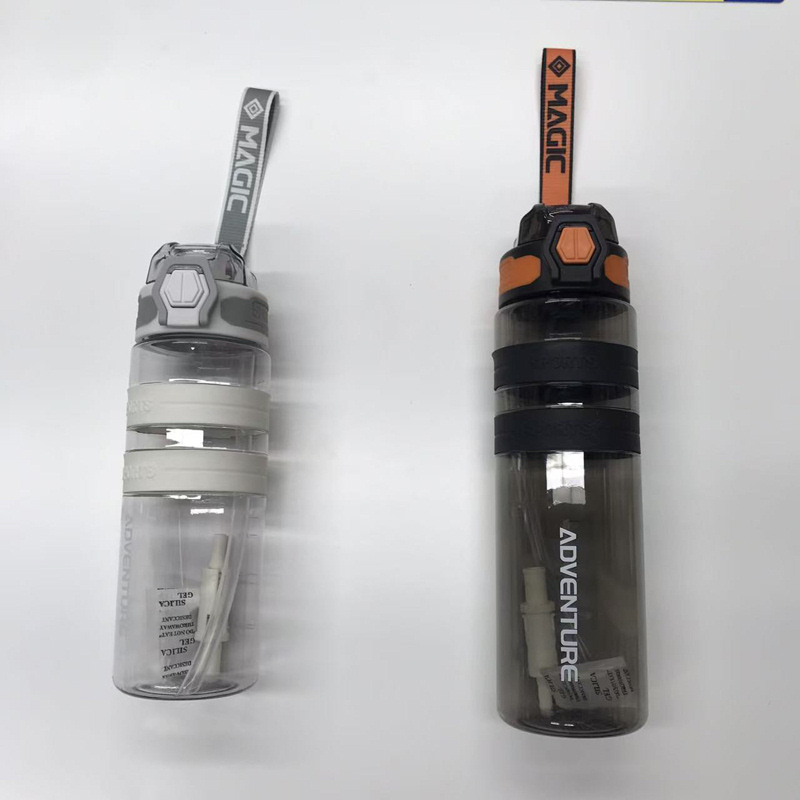 多色运动吸管水杯 便携防漏户外水壶 健身学生大容量随手杯详情4