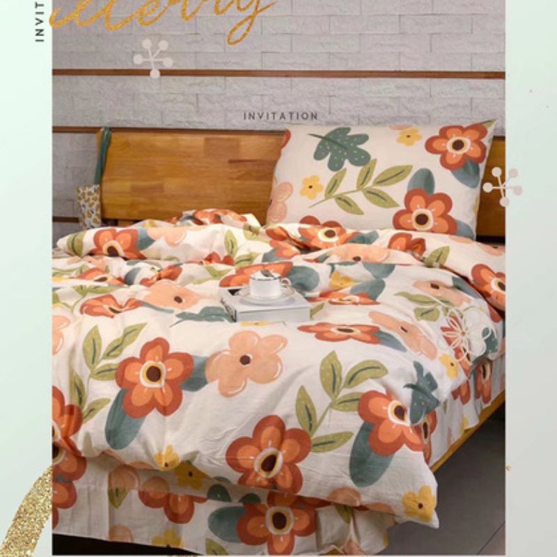 床上用品水洗棉 日式清新床上三件套简约格子宿舍单人富兰迪家纺