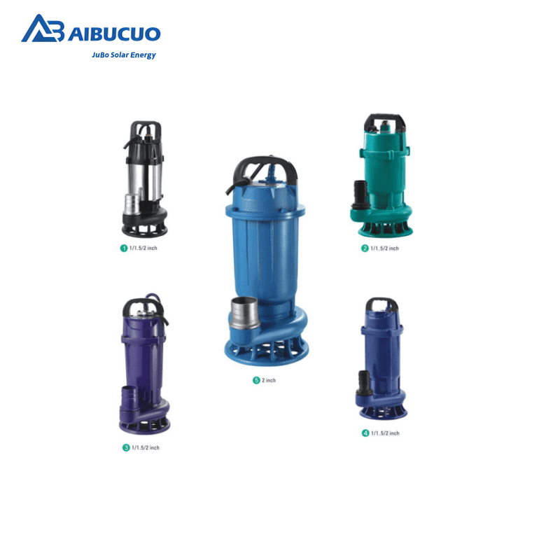 AIBUCUO Jubo DC brushless cutting sewage pump, solar irrigation pump, stainless steel pipe submersible pump 50ZWQ series Application Scenario