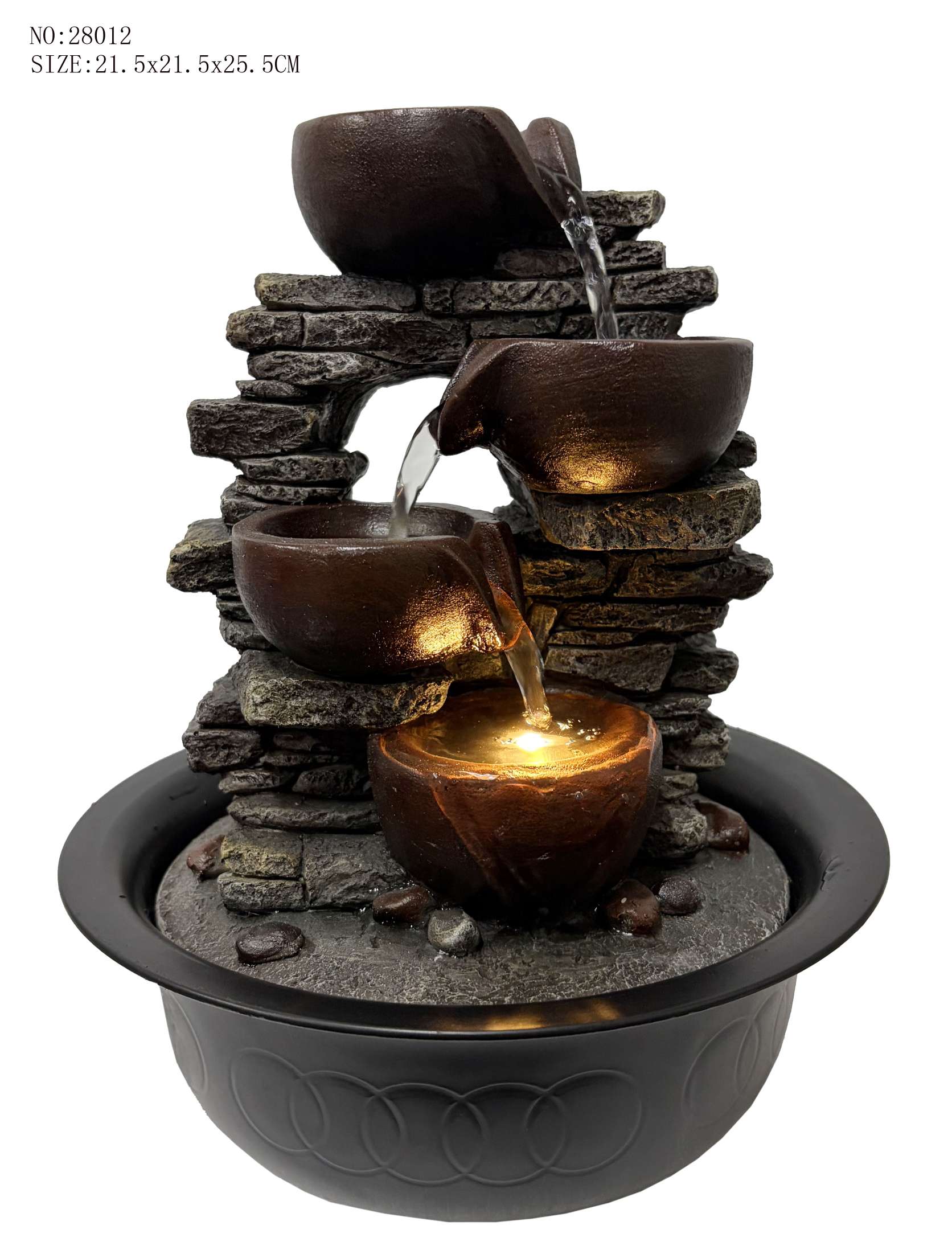 假山工艺品办公室假山流水摆件