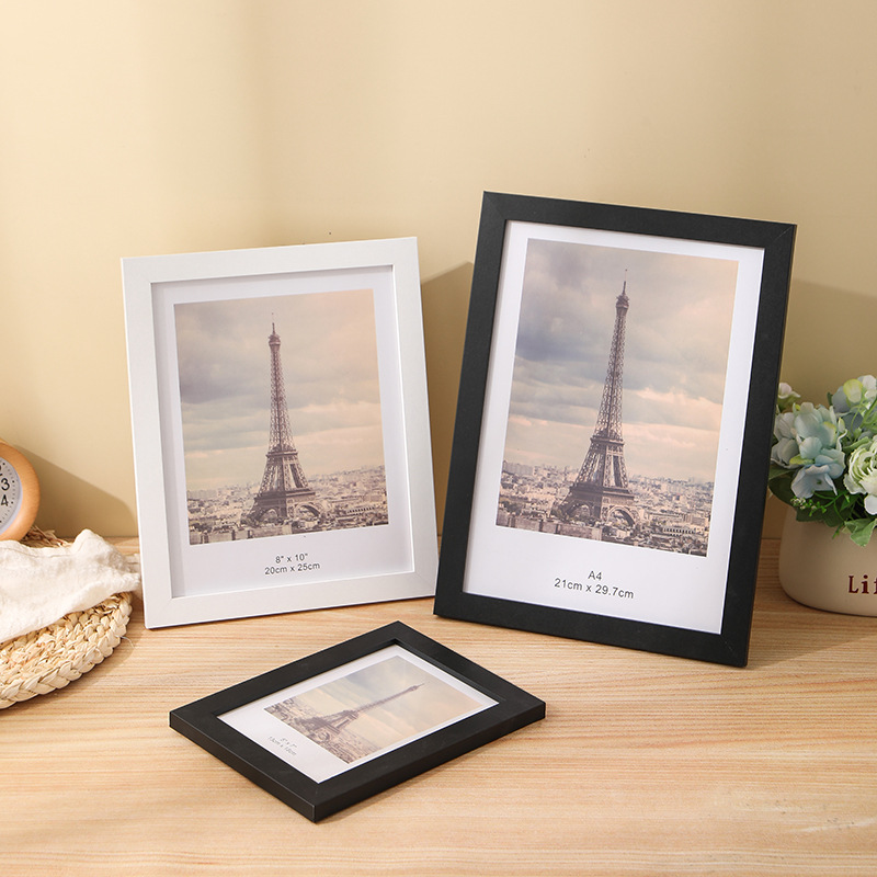Simple wooden MDF photo frame display table A2, A3, A4, A5 photo wall hanging, 13*18cm, 10*15cm display table Specification image
