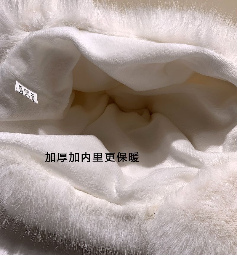 冬季可爱新款狐狸毛皮浣熊帽子毛毛保暖雷锋时尚加厚甜美洋气护耳详情7