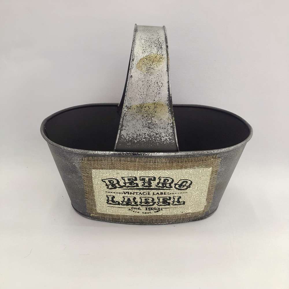 做旧复古风格铁皮花盆多肉植物花盆