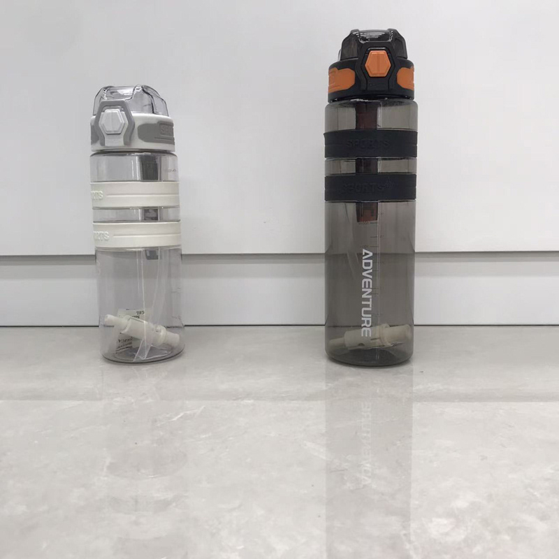 多色运动吸管水杯 便携防漏户外水壶 健身学生大容量随手杯详情3