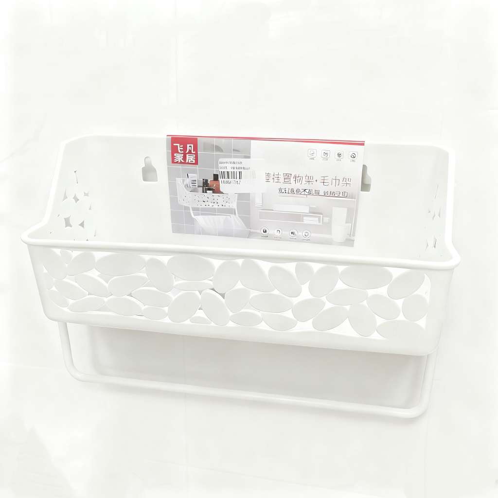 The 6013 wall-mounted storage rack basket is seamless and can be hung with towel nails. It does not require drilling and has strong load-bearing capacity details Picture