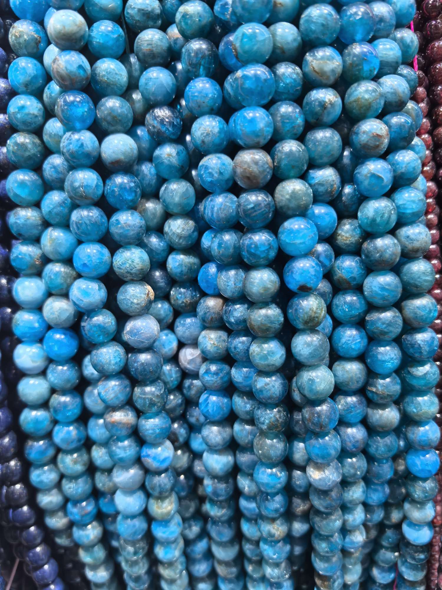 天然石蓝磷灰6、8、10mmDIY手链