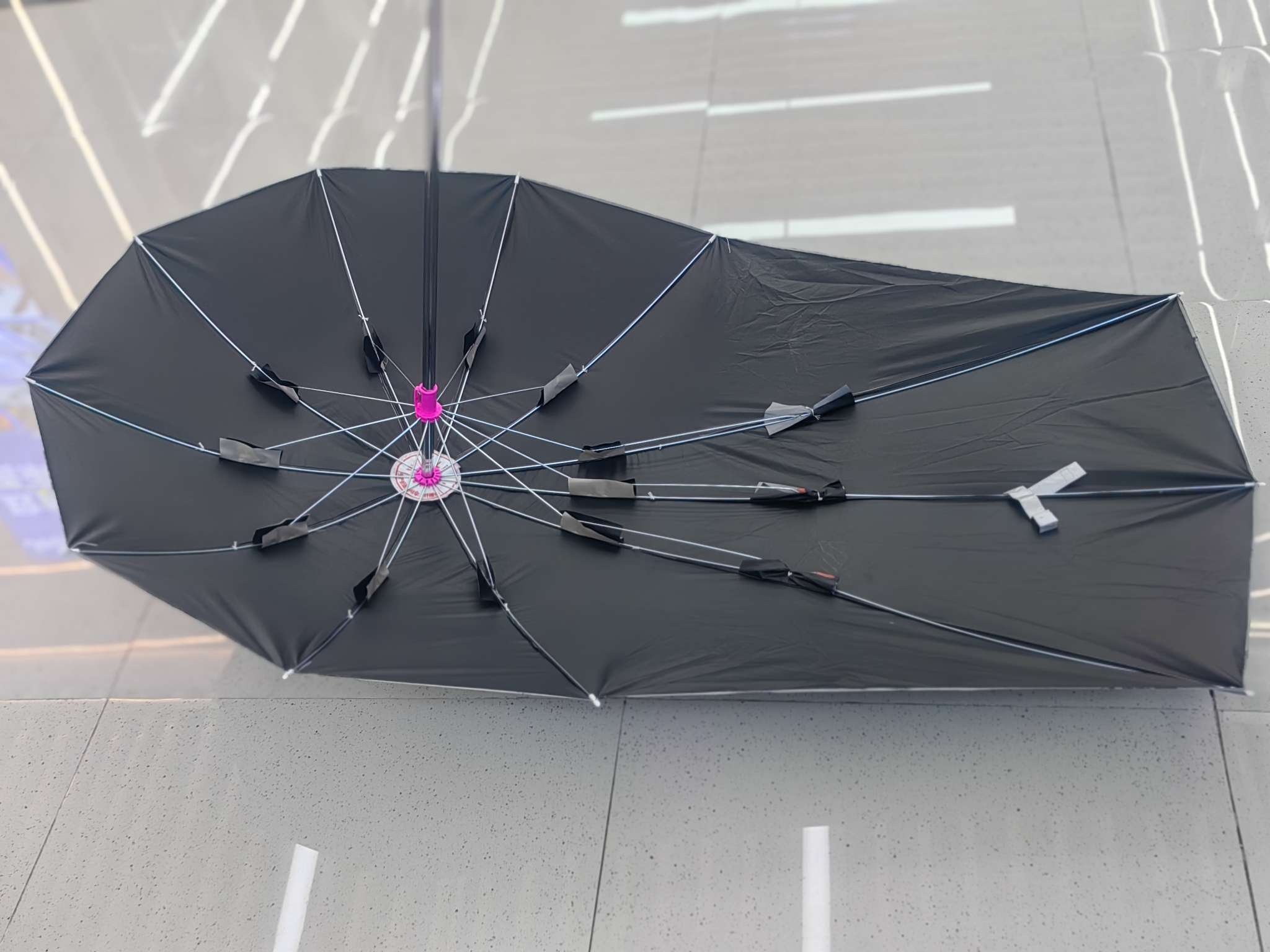 黑胶布卡通电动车雨伞加长电动车遮阳伞通用踏板车电瓶车雨伞雨棚定制电瓶车挡雨防晒伞产品图
