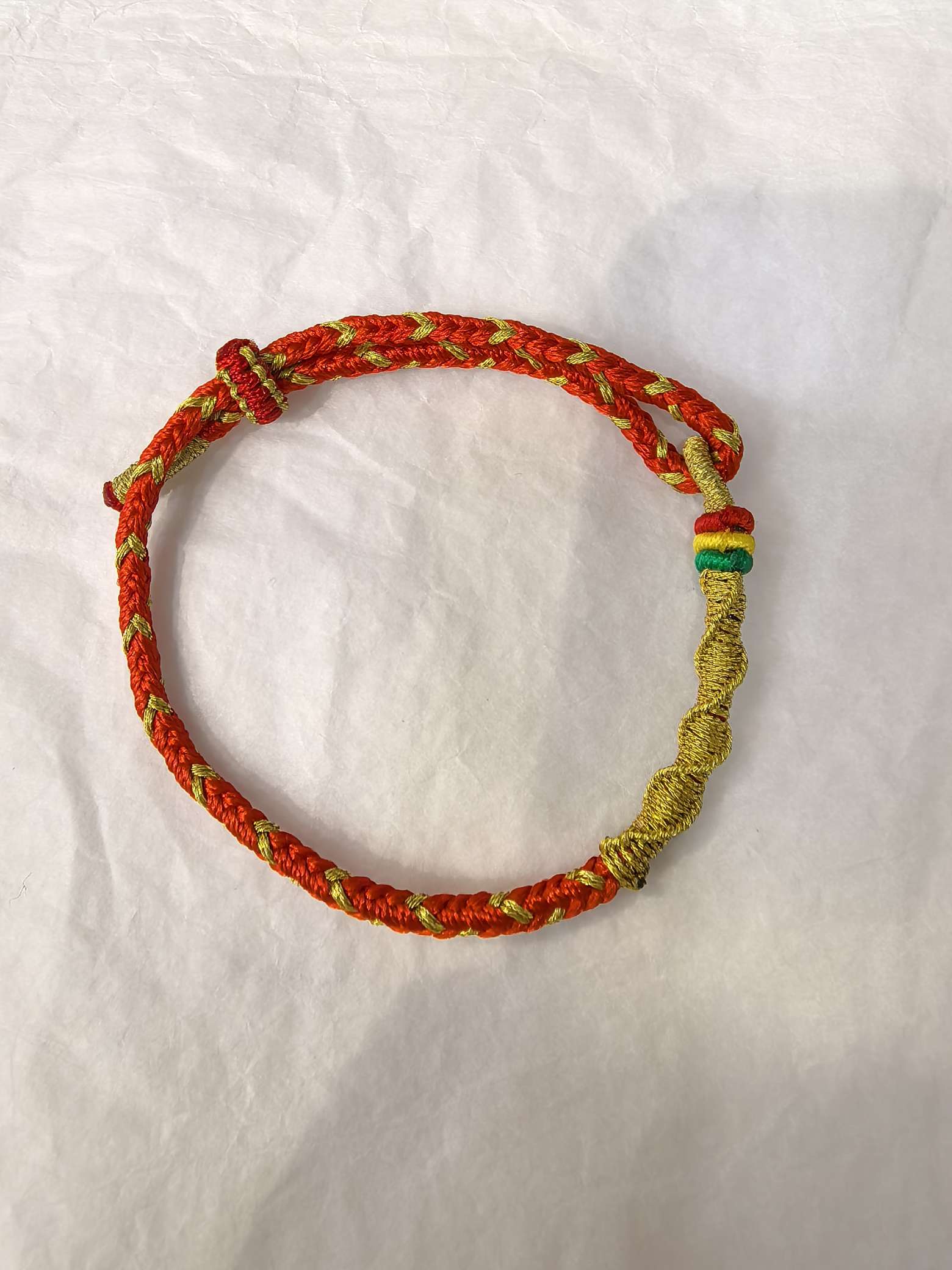 Hand-woven red rope bracelets, anklets, adjustable beads, and decorative accessories details Picture