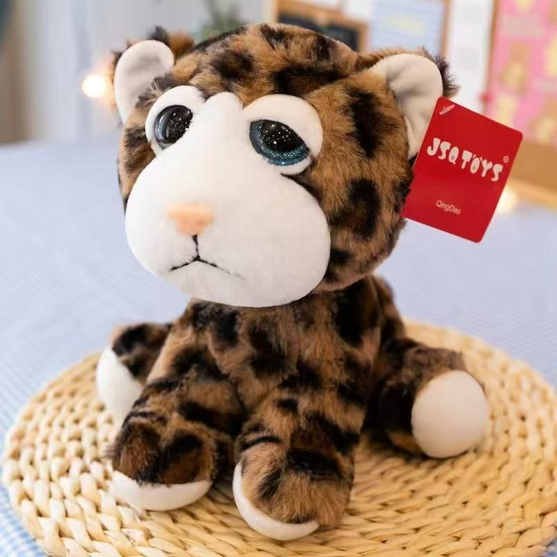 Plush fabric toy claw machine special big eye series plush dolls, plush tigers, elephants, giraffes, lions, leopards claw dolls, fun collection children's toys details Picture