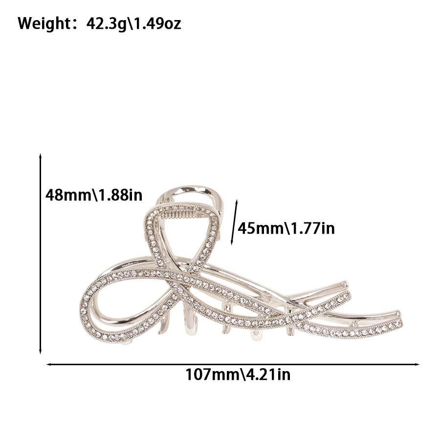 High-end water diamond grab clip, shark clip, women's large hair volume, metal hair clip, back of the head, hair grab clip, headwear detail image 6