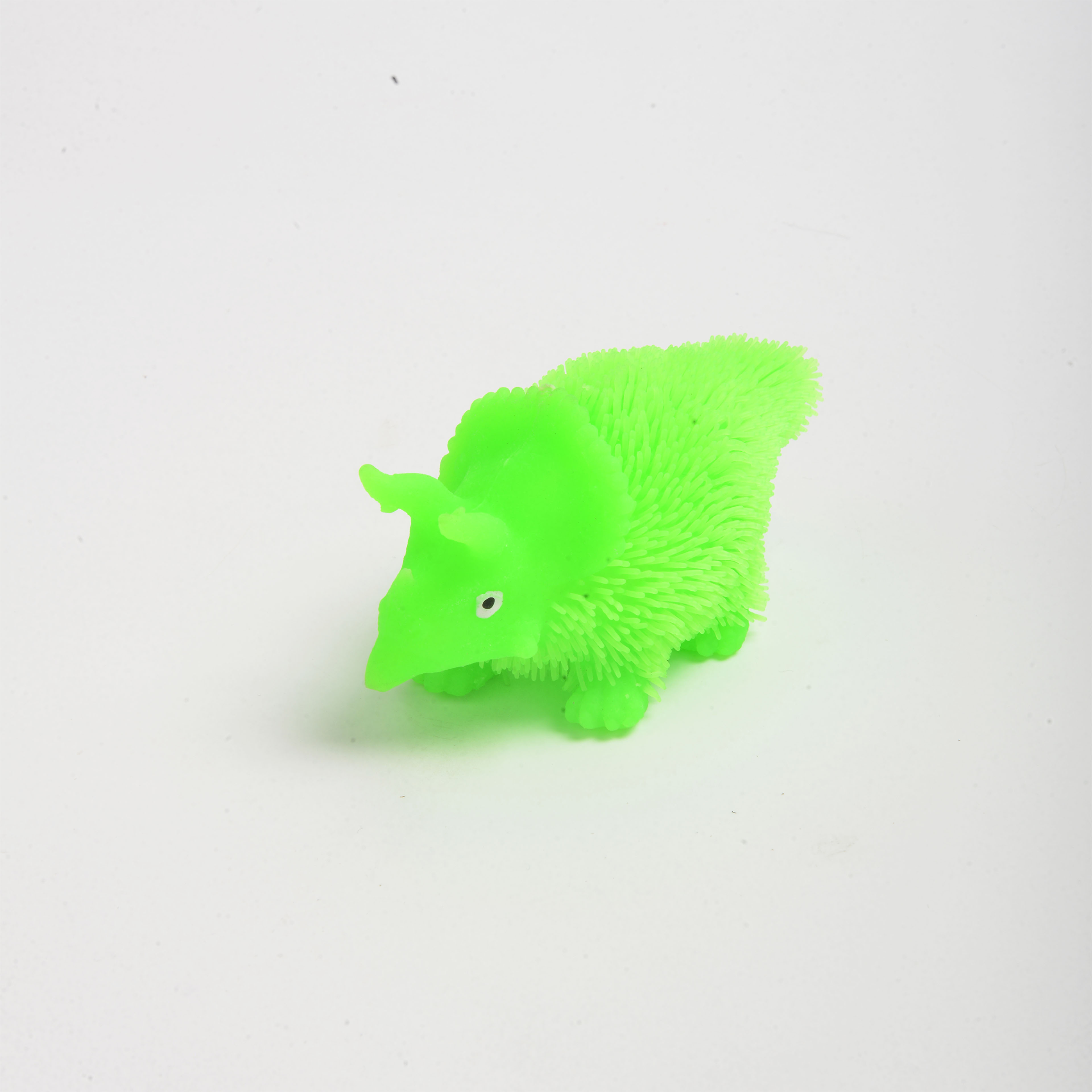 TPR Stress Relief Toy Flashing Fuzzy Dinosaur Squeeze Toy Light-Up Toy Street Stall Toy Stress Relief Toy for Children Specification drawing