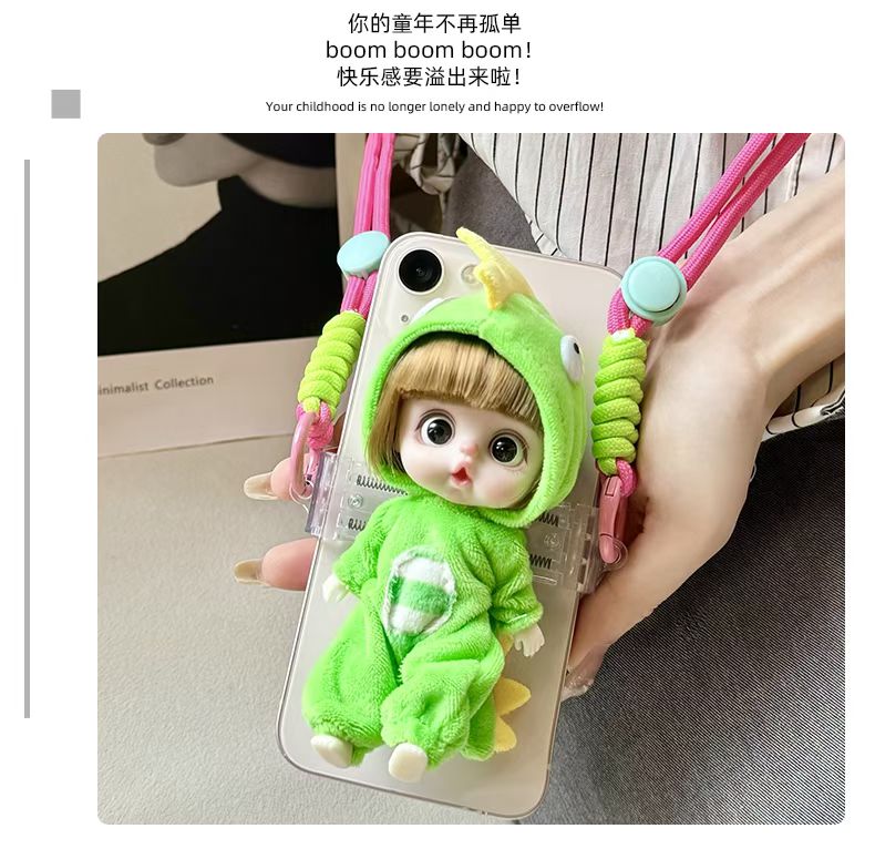 Girls' Fen mobile phone accessories, pendants, dolls, mobile phone bags, dolls, fashionable boy and girl bags, pendants, trendy and creative toys, dolls detail image 5