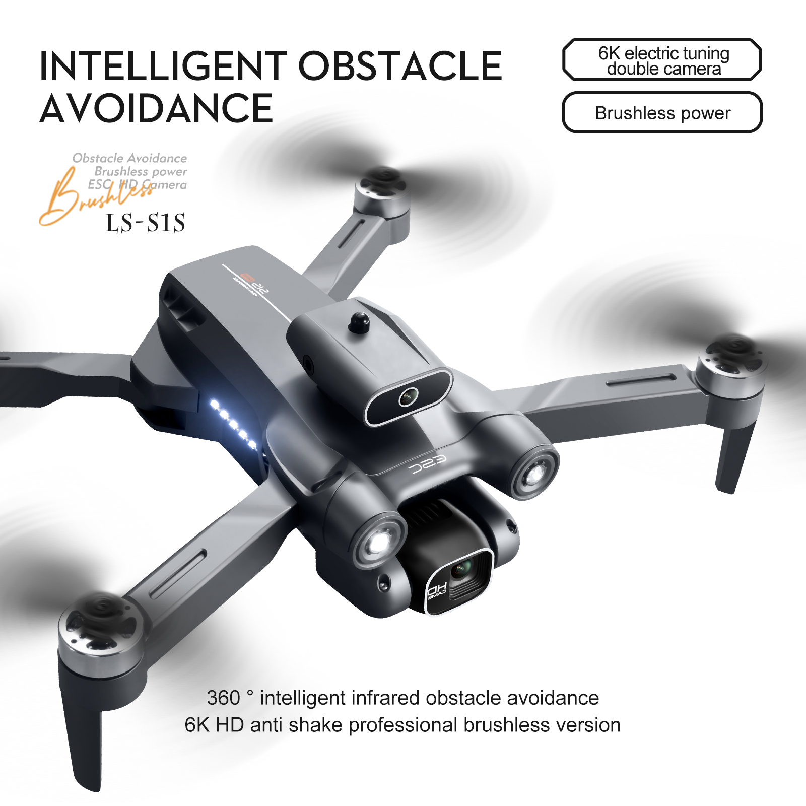 FOOZAC S1S brushless optical flow positioning aerial photography drone