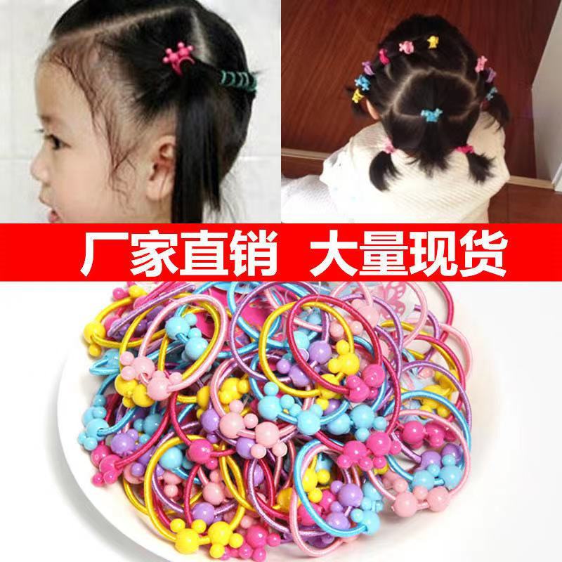 Japanese and Korean style children's hair ties, Mickey candy, colorful rubber bands, leather covers, hair bands, hair ties, hair accessories, wholesale for babies detail image 2