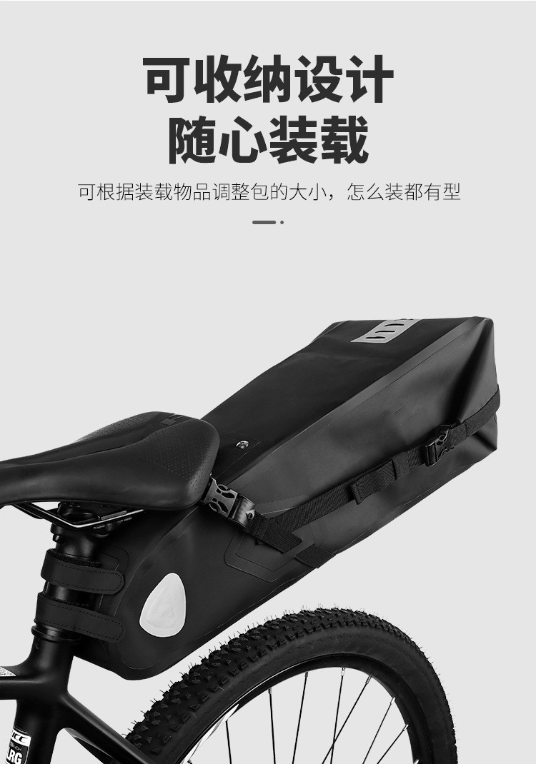 250305 bolsa de cola impermeable de bicicleta bolsa de silla de montar de bicicleta bolsa de tubo de asiento impermeable sin costura bolsa de cojín equipo de ciclismo pic 5