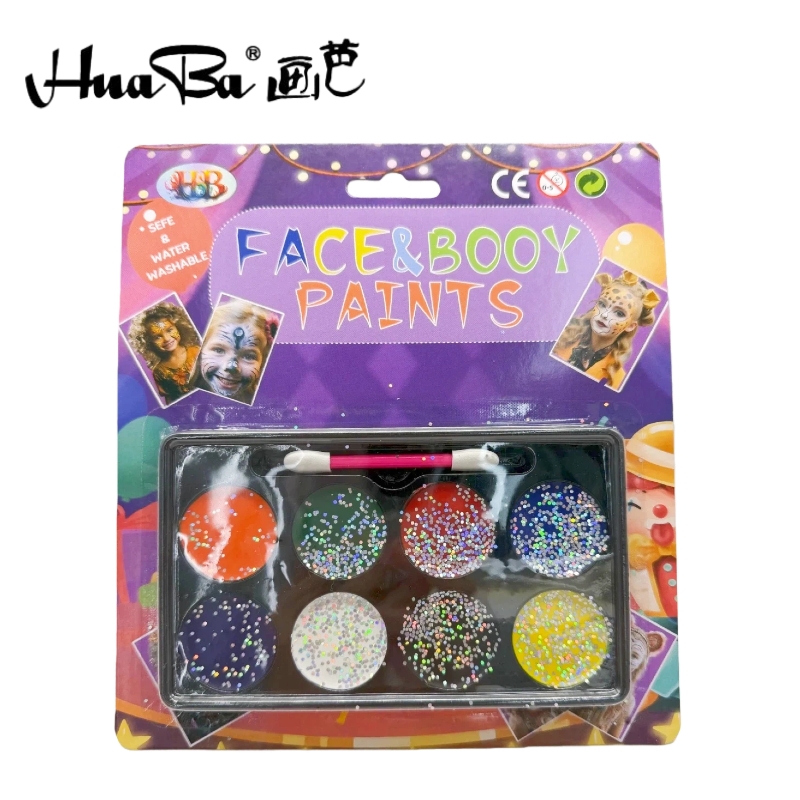 Huaba Cross-border Children's Face Ribbons, glitter, Body Painting, Party Makeup, Stage Makeup, Must-have for Halloween and Children's Day (HB800A) details Picture