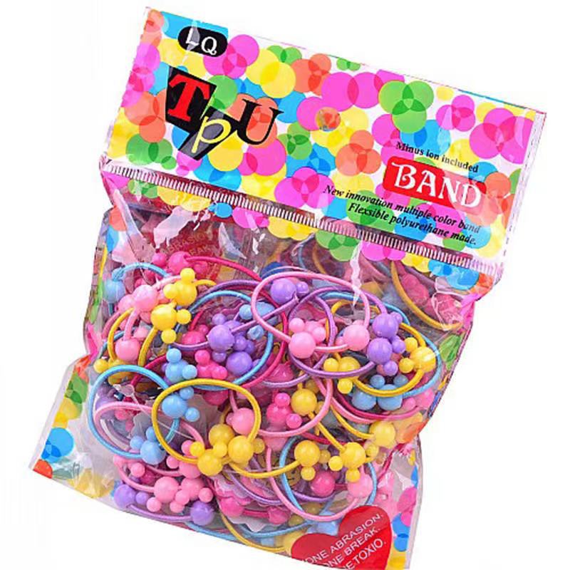 Japanese and Korean style children's hair ties, Mickey candy, colorful rubber bands, leather covers, hair bands, hair ties, hair accessories, wholesale for babies detail image 3