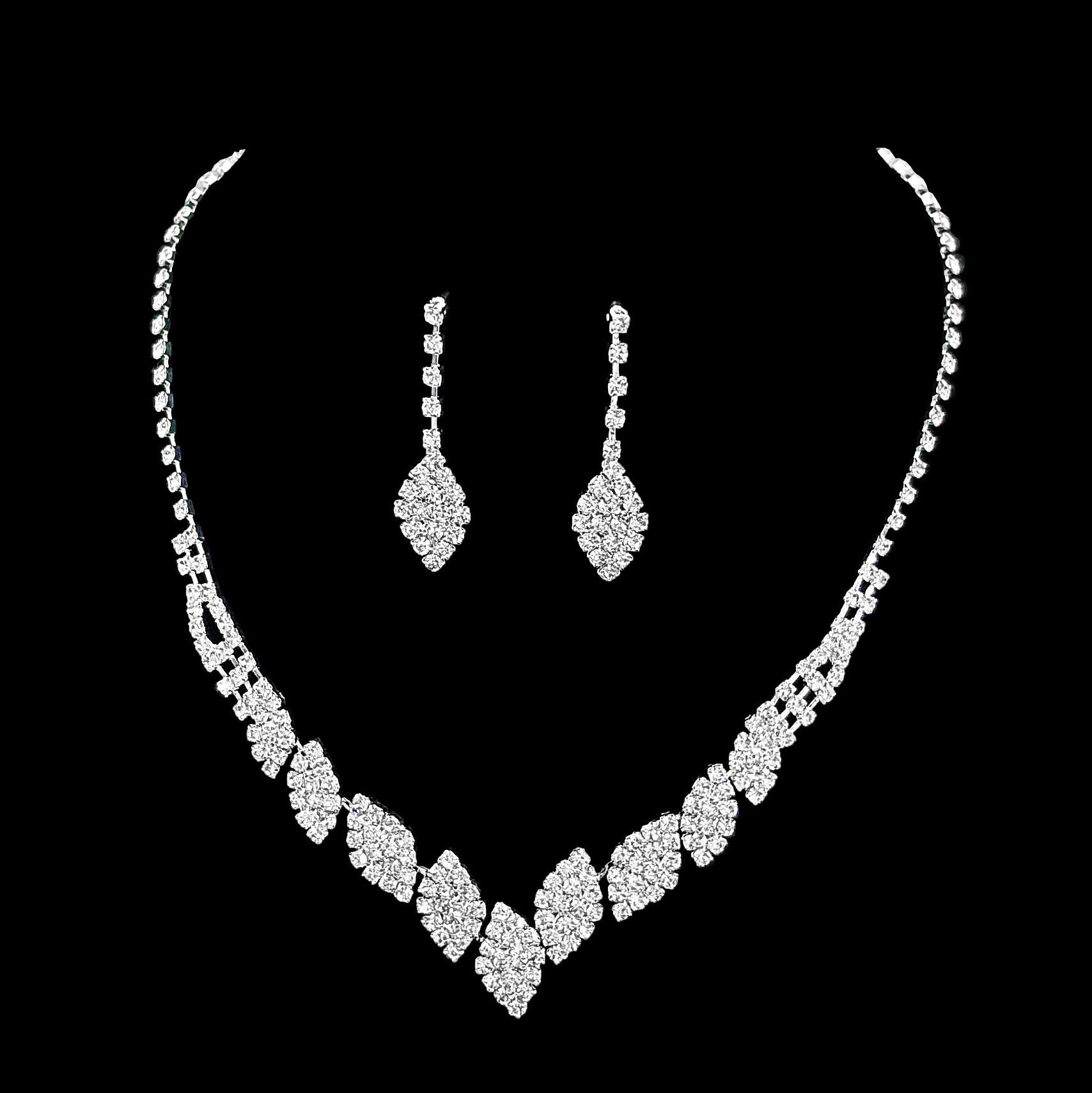 婚礼饰品套装女士耳环项链套装新娘首饰套装奢华高级感配饰