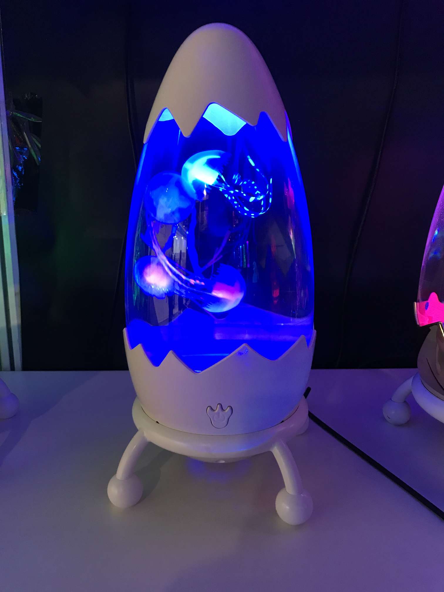 恐龙蛋led水母灯usb七彩变色氛围灯创意小夜灯静音桌面装饰小灯 圣诞详情图7