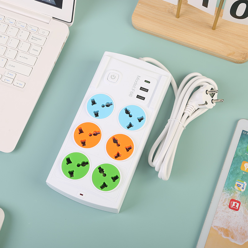智能多功能外贸插座欧式美式英式欧规美规英规插板多孔 白色