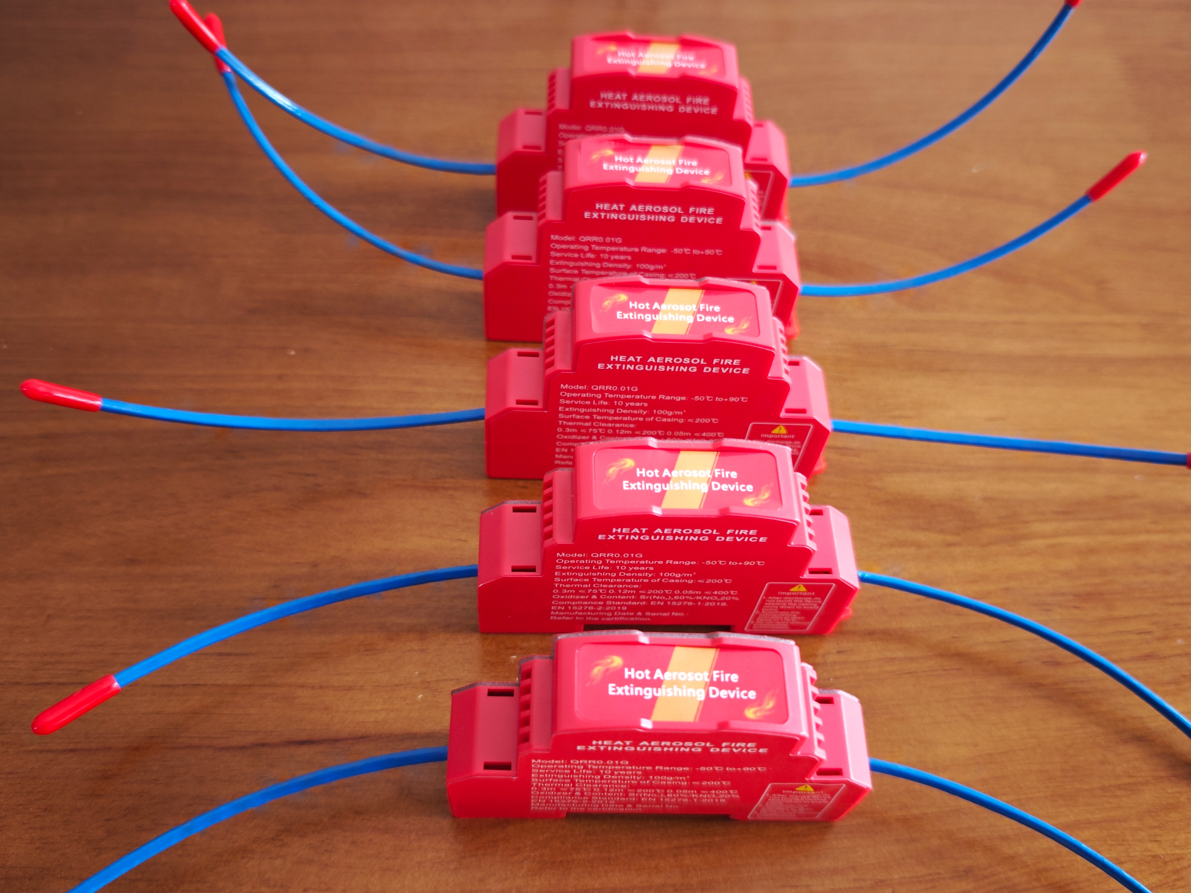 导轨式热气溶胶灭火设备配电箱防火装置 螺丝款