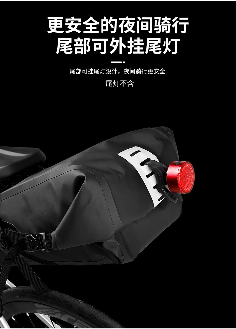 250305 bolsa de cola impermeable de bicicleta bolsa de silla de montar de bicicleta bolsa de tubo de asiento impermeable sin costura bolsa de cojín equipo de ciclismo pic 17