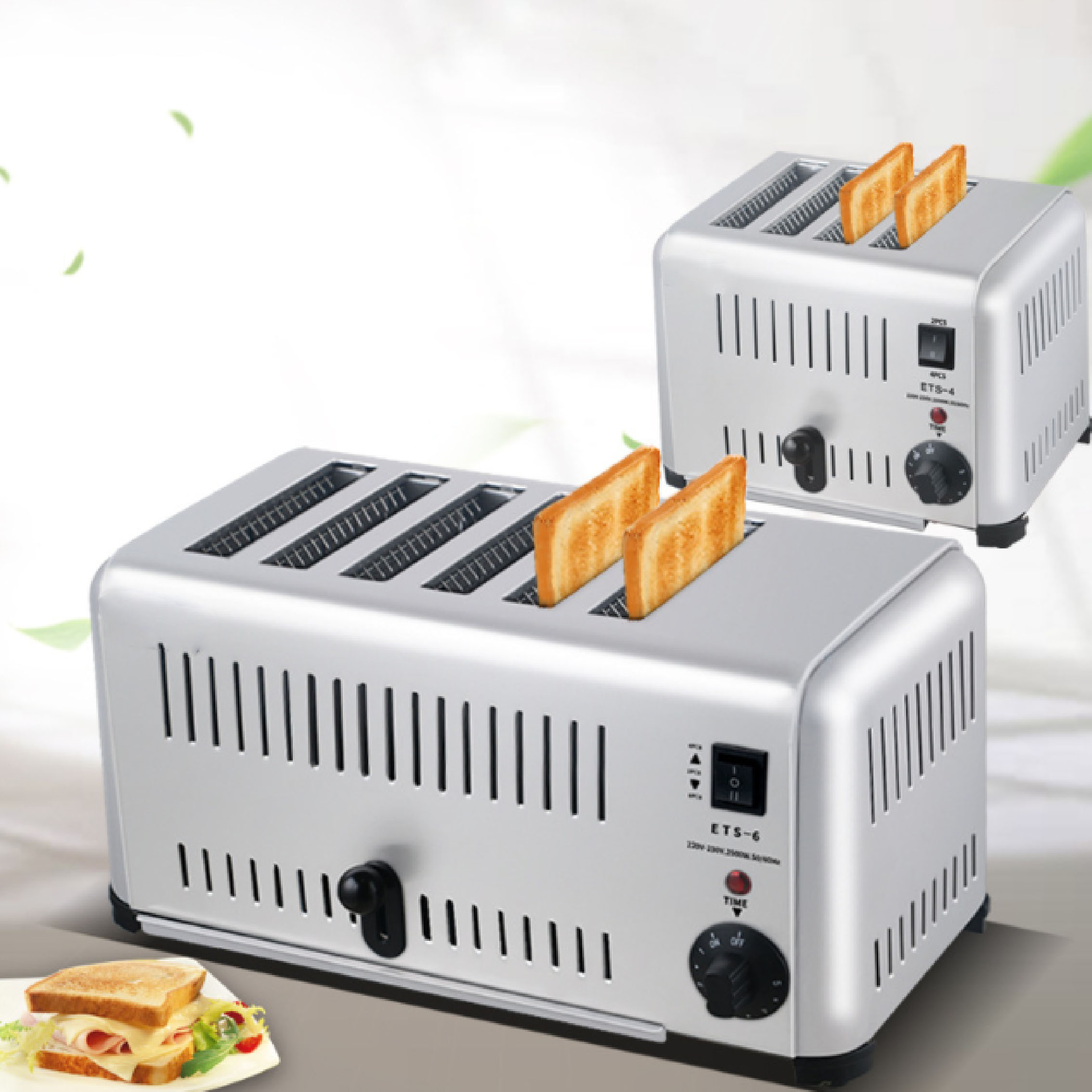 Commercial toaster, 4-slice or 6-slice toaster, electric breakfast machine, local toaster, wholesale from the toaster manufacturer Application Scenario