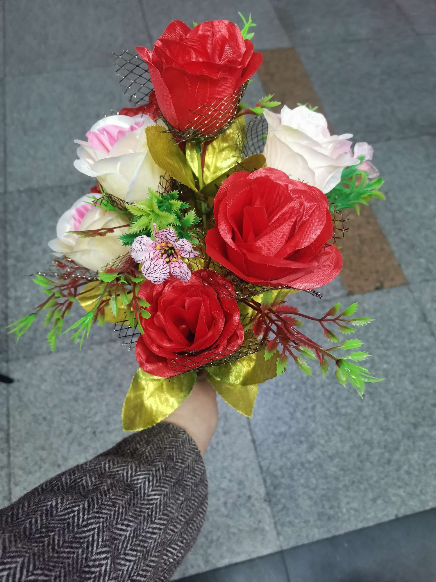 Brilliant flower Art, artificial silicone flowers, Spring Garden artificial flowers, plastic flowers for tomb-sweeping in Hebei details Picture