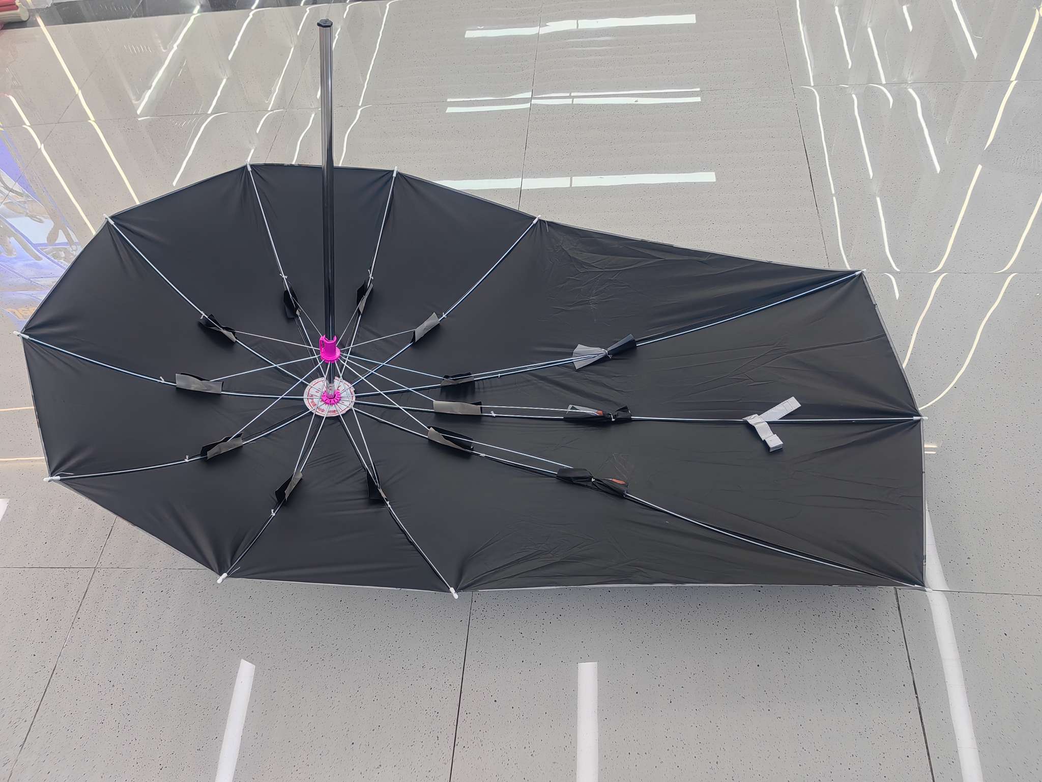 黑胶布卡通电动车雨伞加长电动车遮阳伞通用踏板车电瓶车雨伞雨棚定制电瓶车挡雨防晒伞详情图3