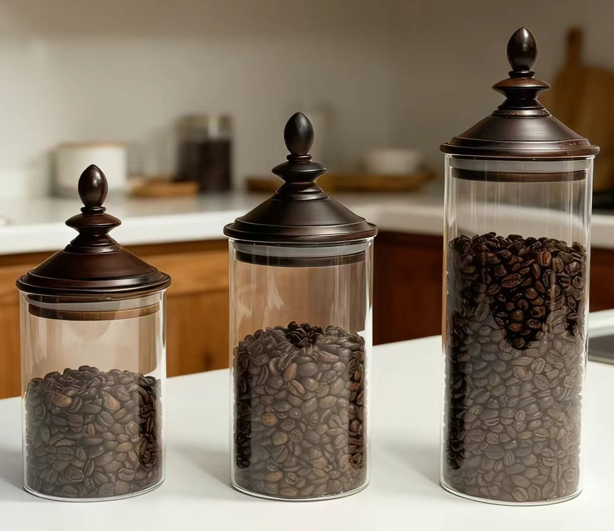 咖啡豆储存罐，厨房新宠，美观实用，提升生活品质。