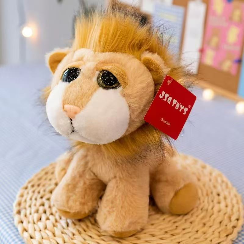 Plush fabric toy claw machine special big eye series plush dolls, plush tigers, elephants, giraffes, lions, leopards claw dolls, fun collection children's toys detail image 6