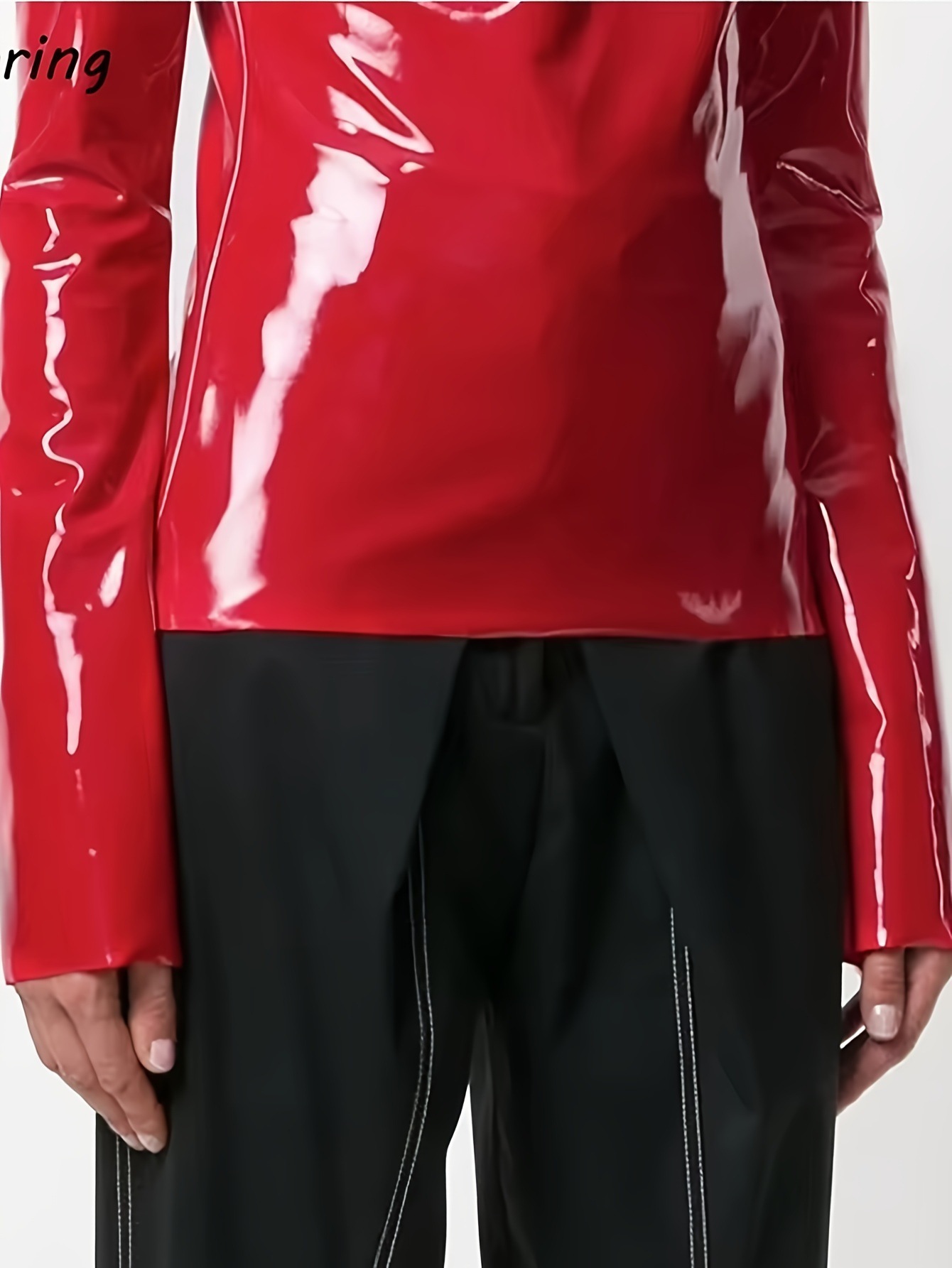 女式皮衣实物图