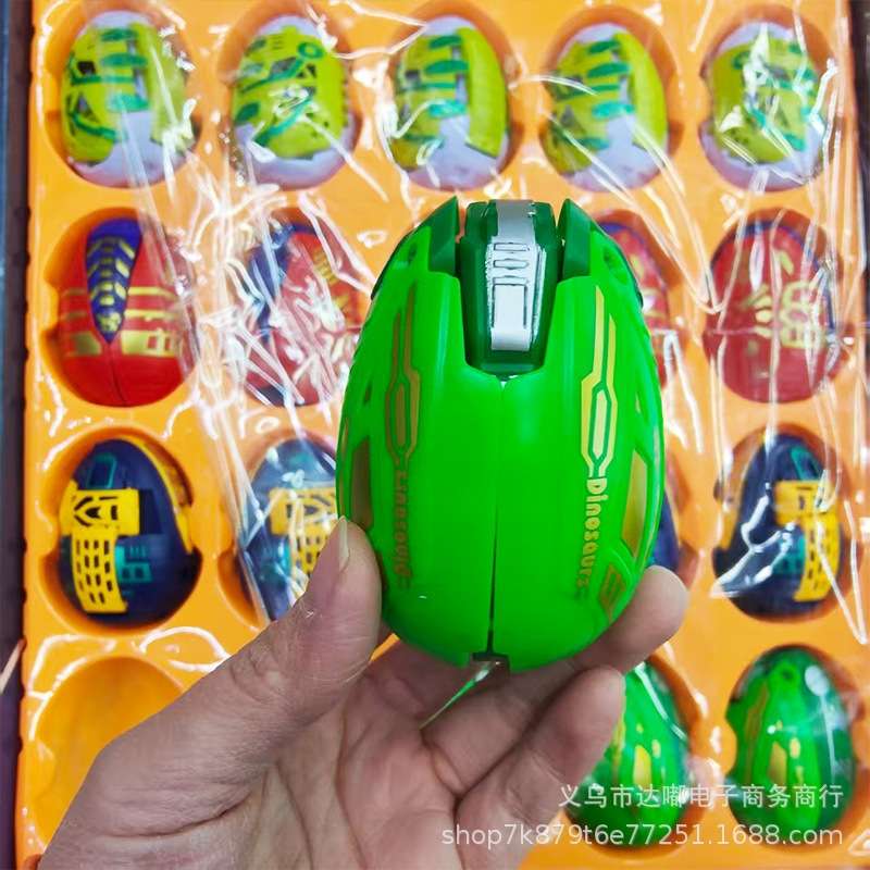 Children's transformable dinosaur egg toys, simulated dinosaur egg-popping battle beast gashapon toys, kindergarten ground push toys detail image 3