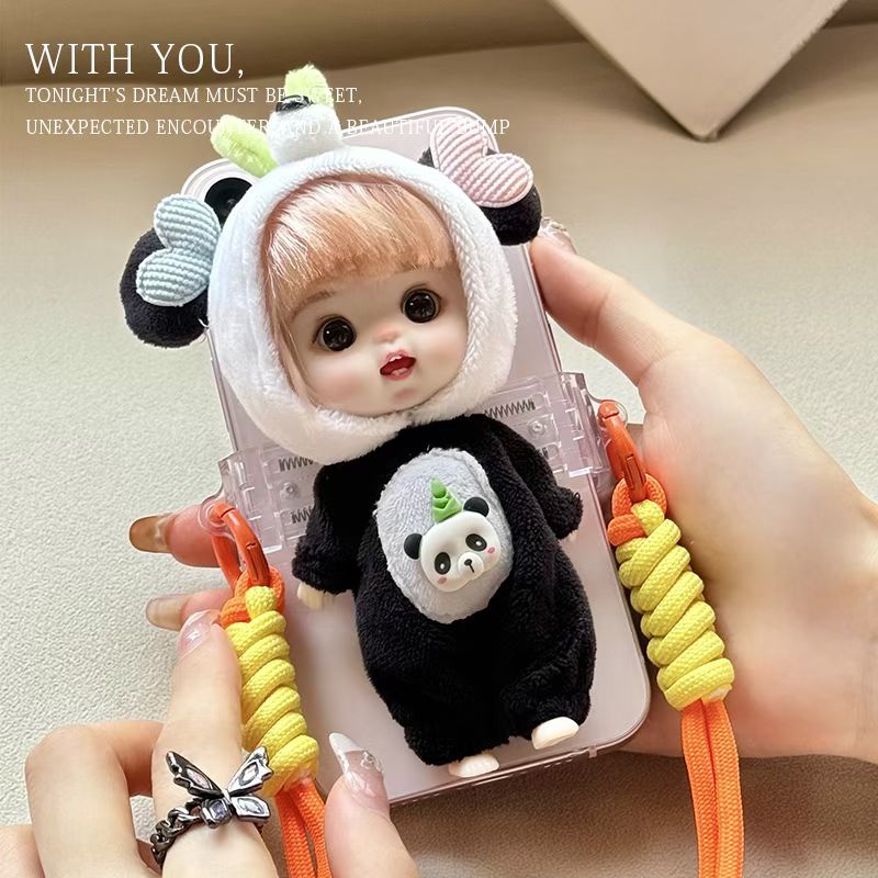 Girls' Fen mobile phone accessories, pendants, dolls, mobile phone bags, dolls, fashionable boy and girl bags, pendants, trendy and creative toys, dolls detail image 7