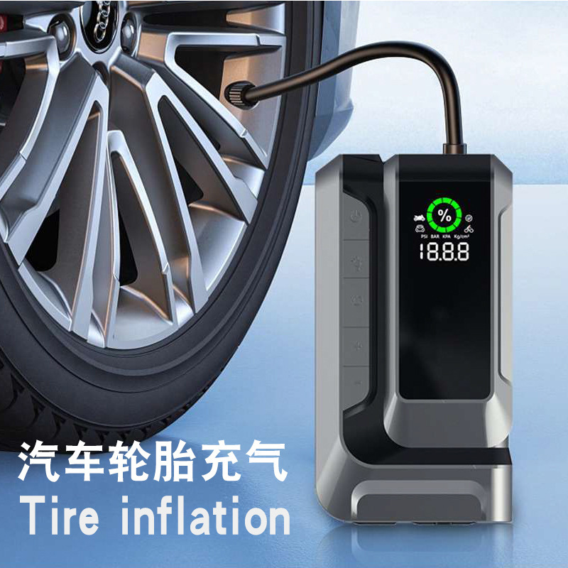 启动电源 车载无线锂电充气泵 手机充电照明大容量一体机