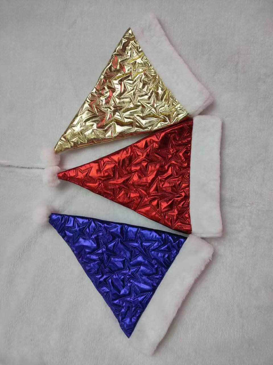 Christmas hat, golden cloth short-haired hat