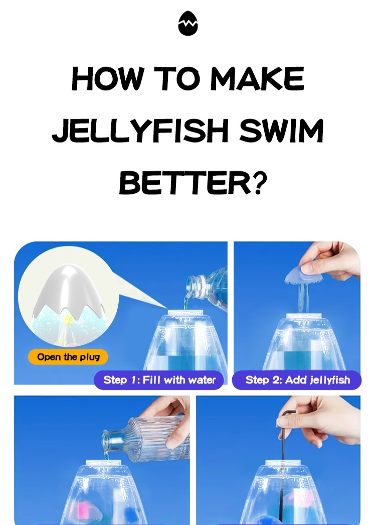 恐龙蛋led水母灯usb七彩变色氛围灯创意小夜灯静音桌面装饰小灯 圣诞详情图2