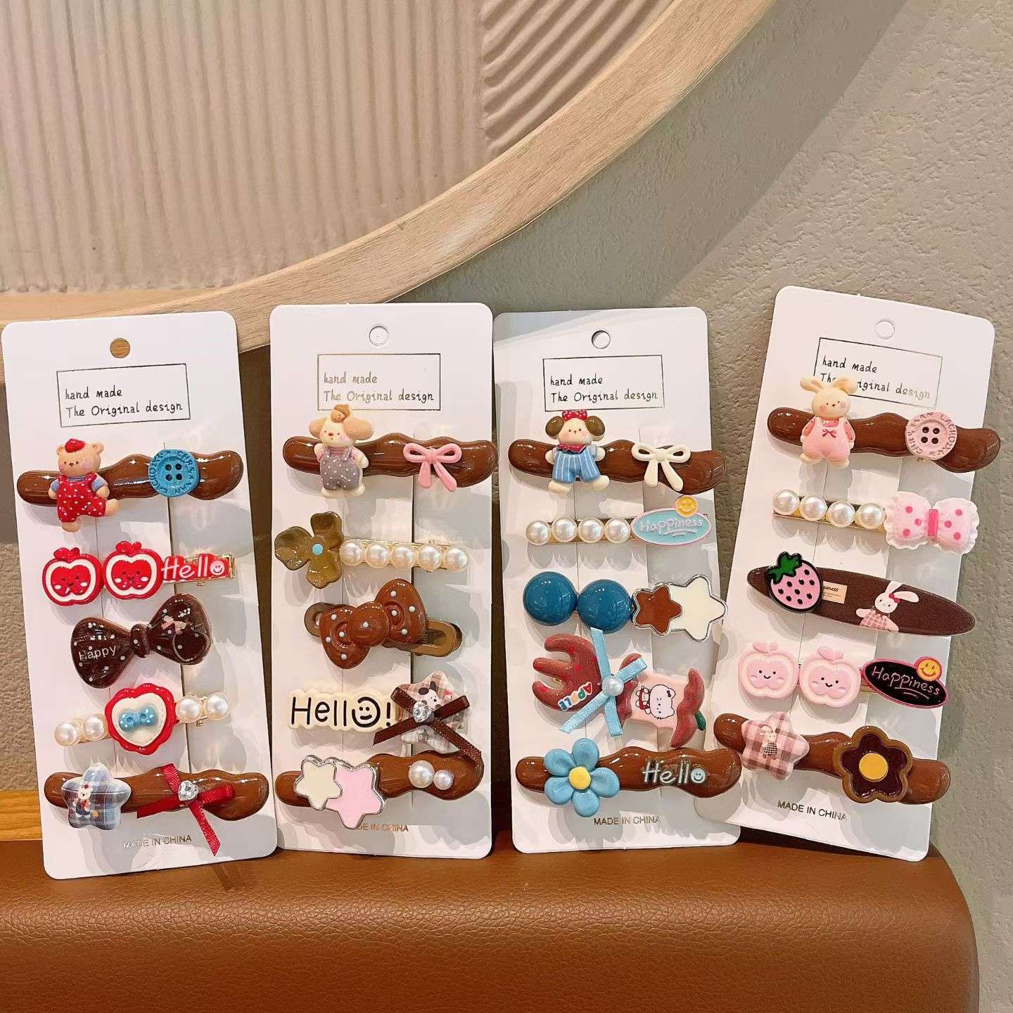 儿童可爱发饰头饰夏季婴儿发带卡通母婴用品假发对夹儿童发夹头饰