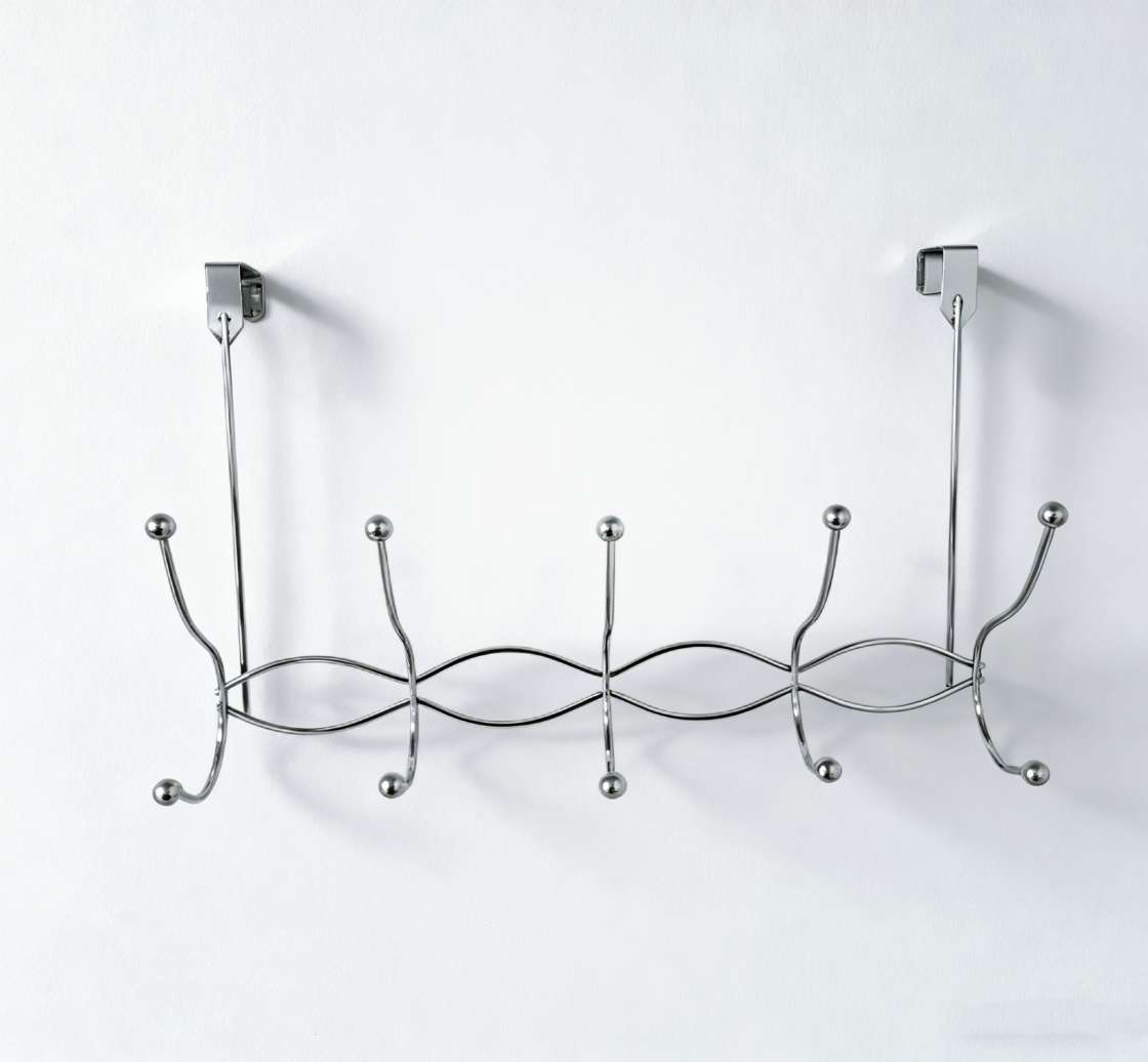 五金创意欧式衣钩挂9912波浪门后钩 铁艺免钉悬挂挂衣钩 卧室服装店超市简约挂钩产品图