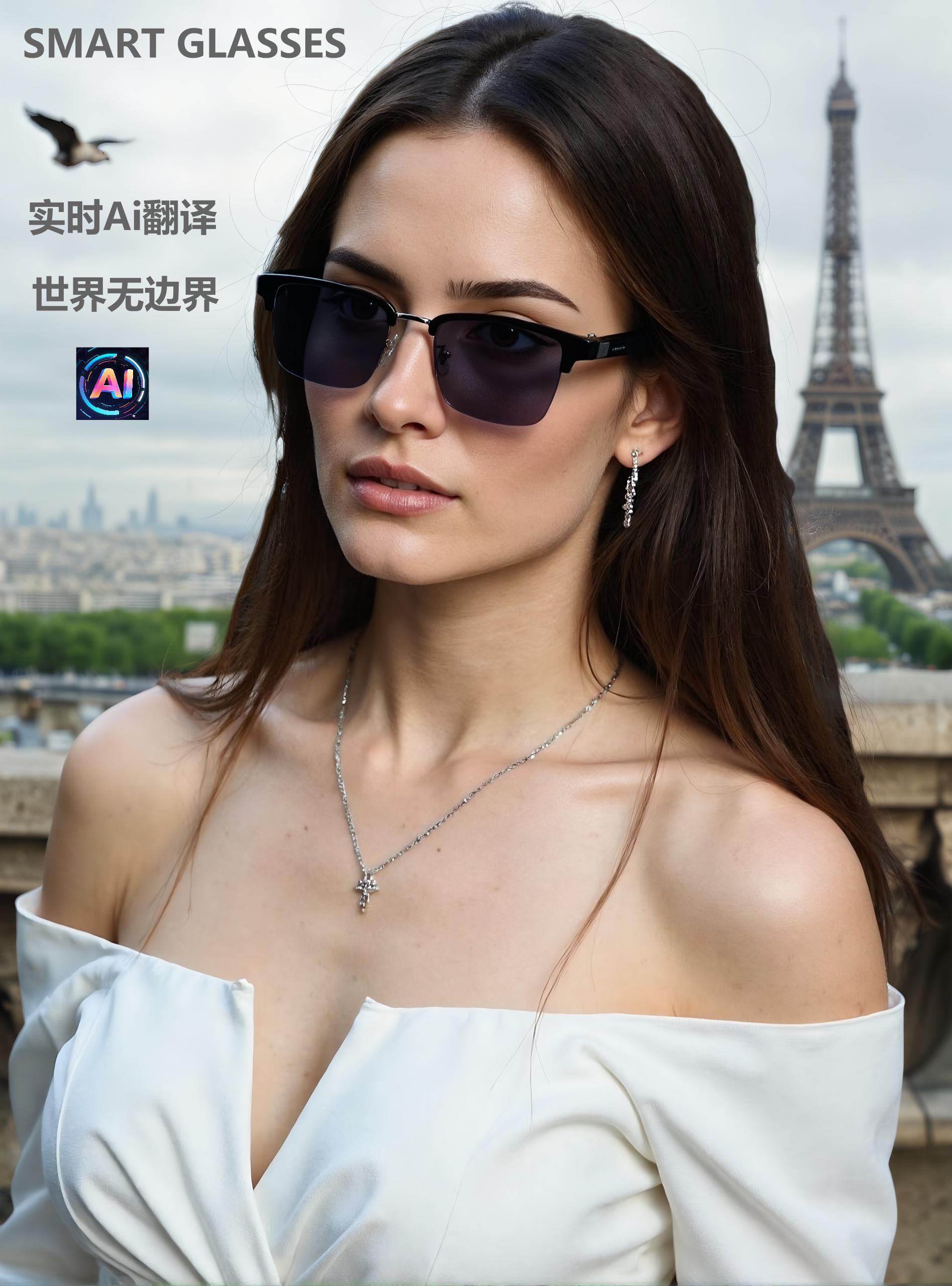 Bluetooth outdoor sound control smart glasses GM7-D1D2 for making and receiving calls and listening to music Specification image