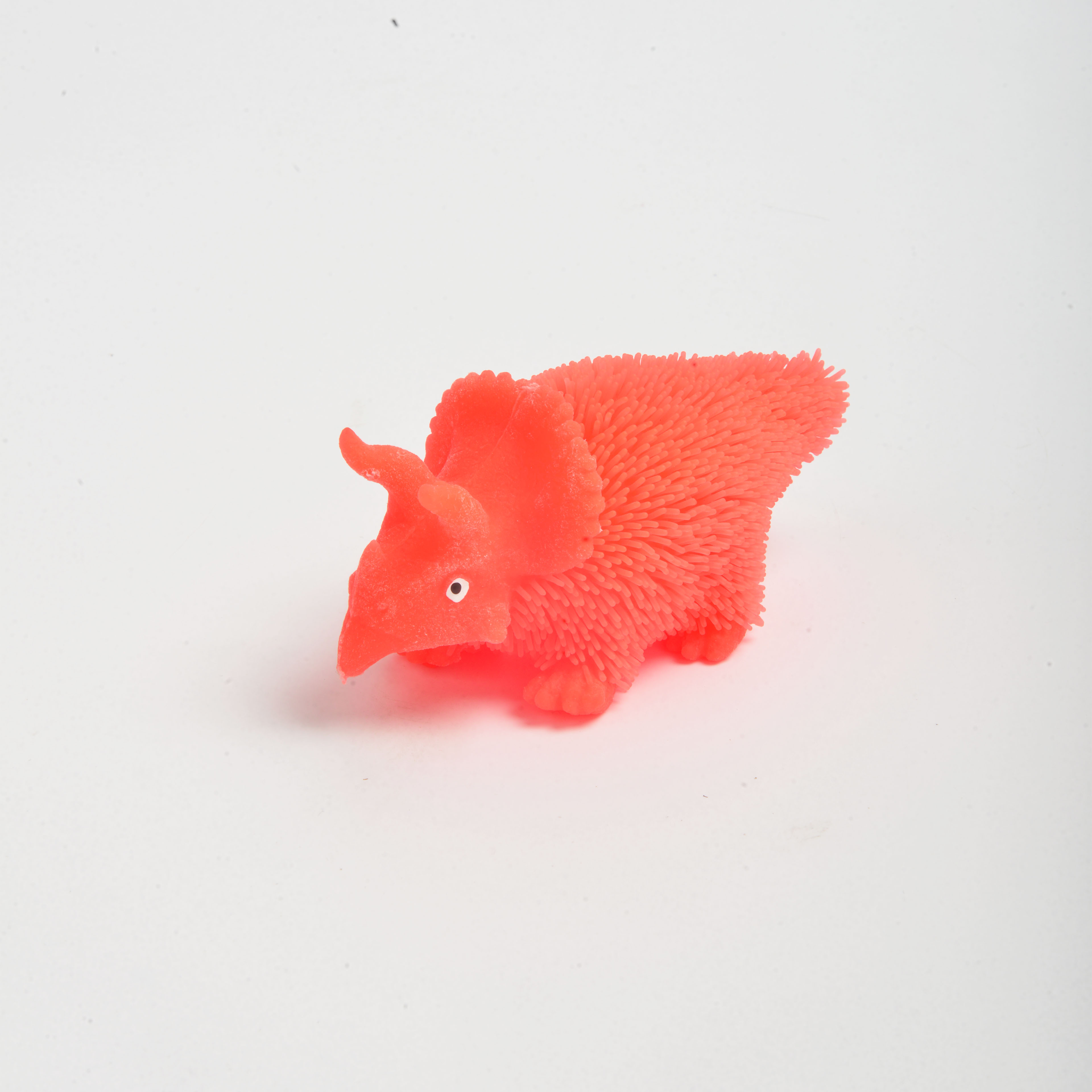 TPR Stress Relief Toy Flashing Fuzzy Dinosaur Squeeze Toy Light-Up Toy Street Stall Toy Stress Relief Toy for Children details Picture