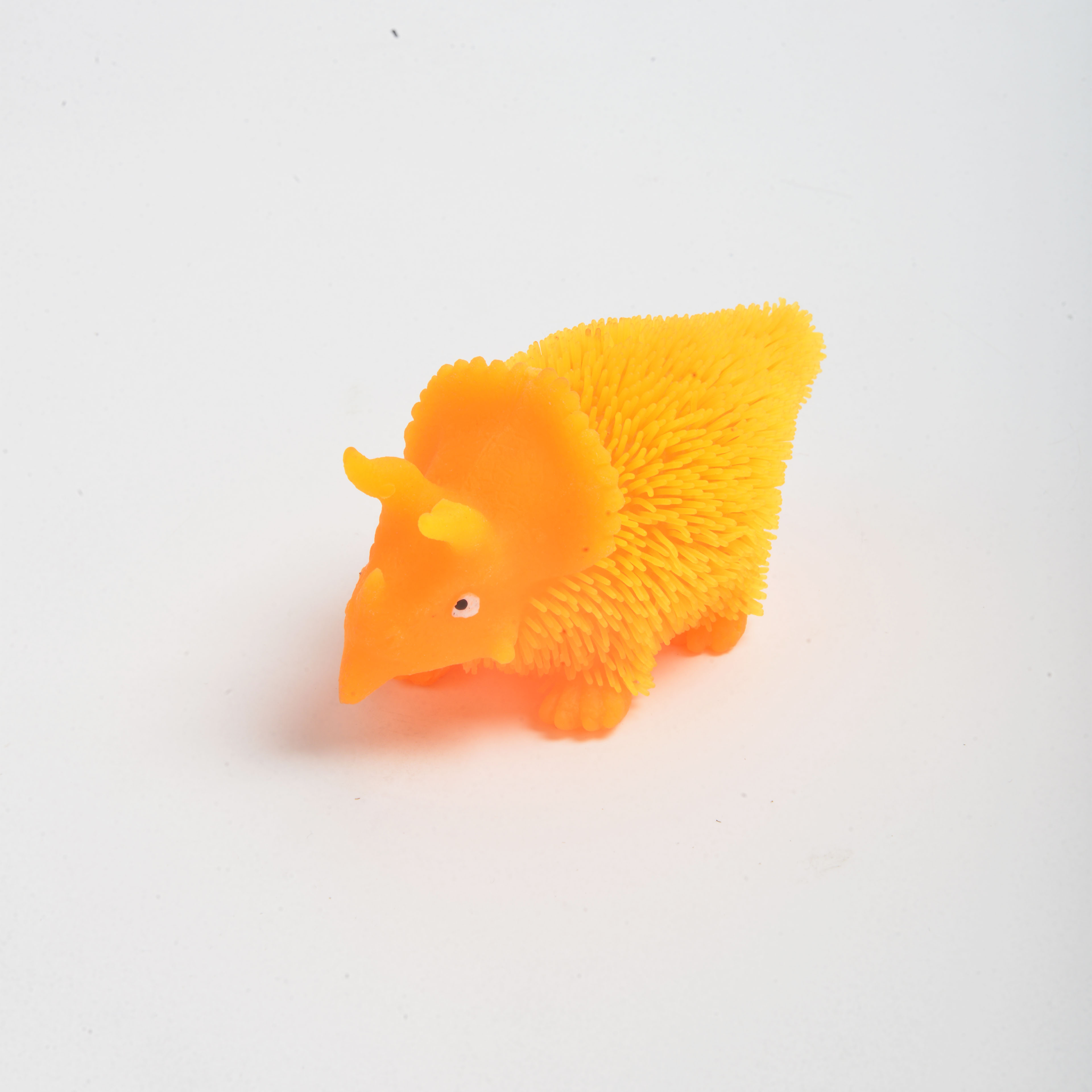 TPR Stress Relief Toy Flashing Fuzzy Dinosaur Squeeze Toy Light-Up Toy Street Stall Toy Stress Relief Toy for Children Specification drawing