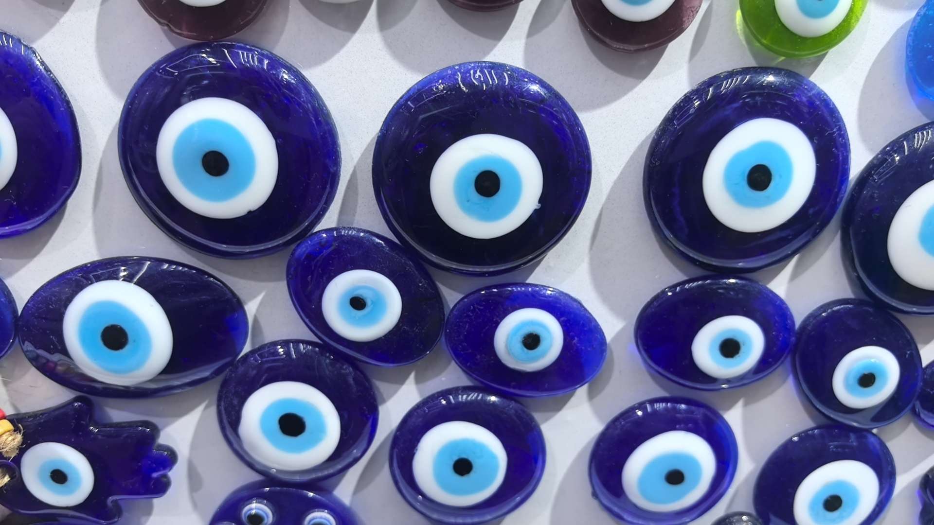 玻璃冰箱贴，土耳其流行饰品，蓝眼睛冰箱贴