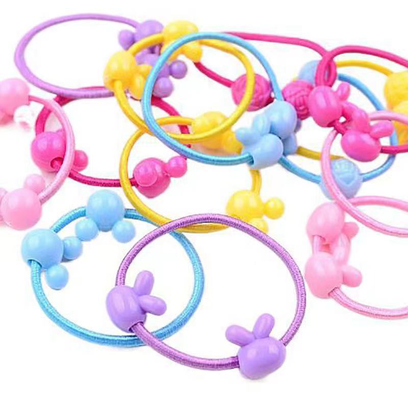 Japanese and Korean style children's hair ties, Mickey candy, colorful rubber bands, leather covers, hair bands, hair ties, hair accessories, wholesale for babies Item Picture