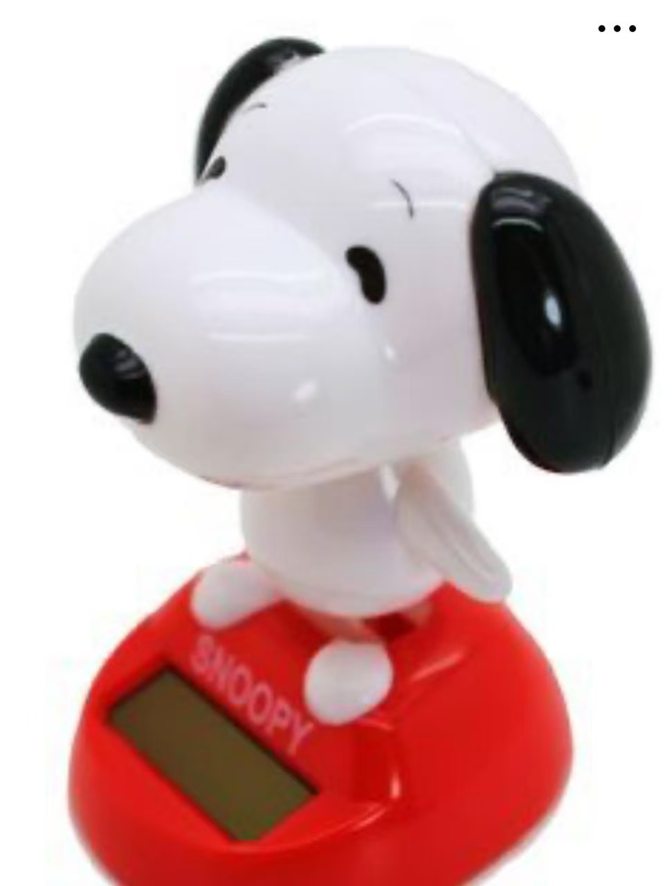 车载太阳能摇头摆件白底实物图