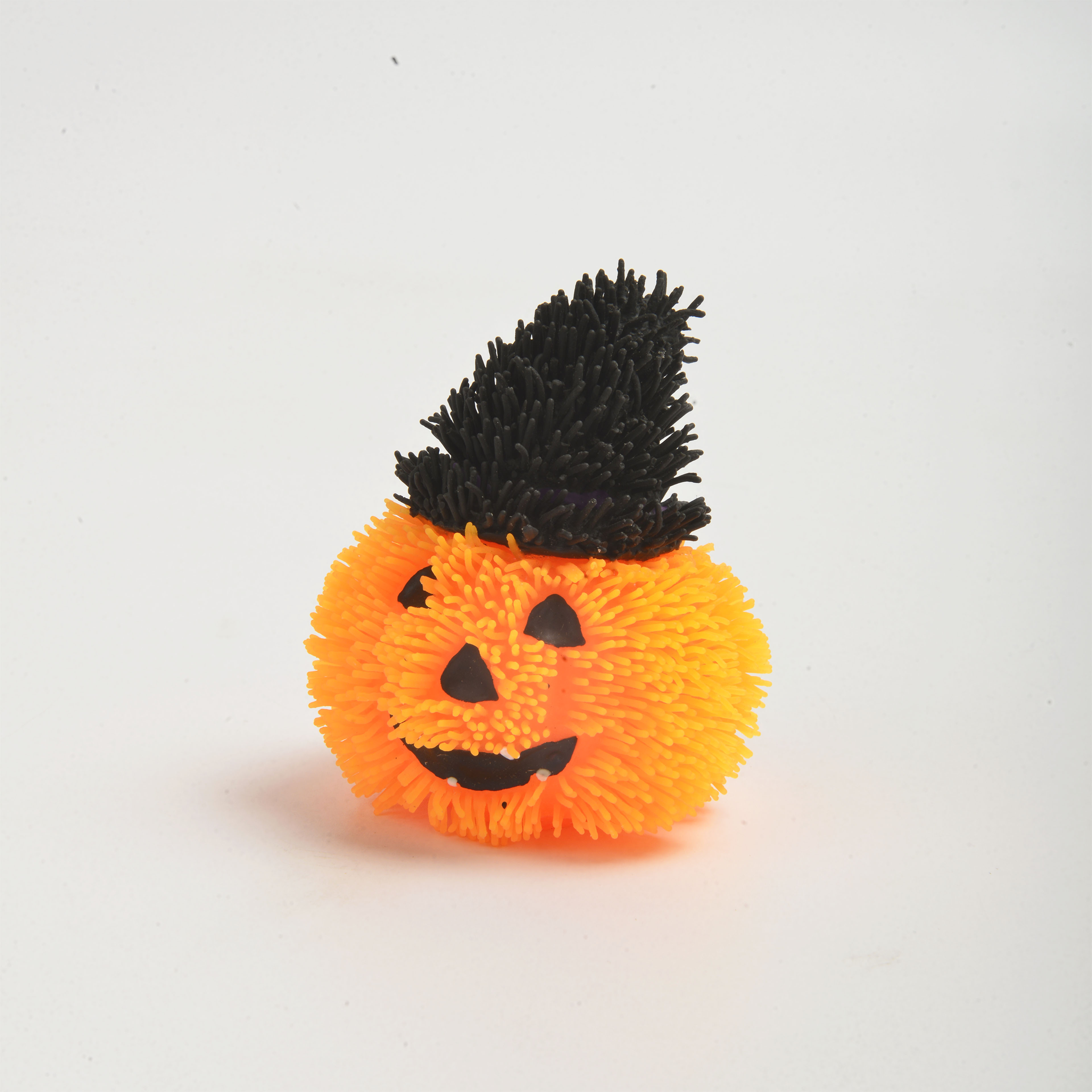 Factory Direct Sale Halloween Flashing Pointed Hat Pumpkin Stress-Relief Plush Ball Cute Pumpkin Head Squeeze Toy Fun full figure