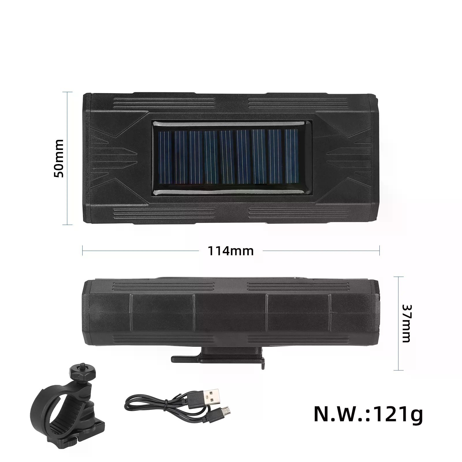 Bicycle headlights with dual led USB charging, riding lights with concentrated floodlights, new creative mountain electric bike headlights pic 4