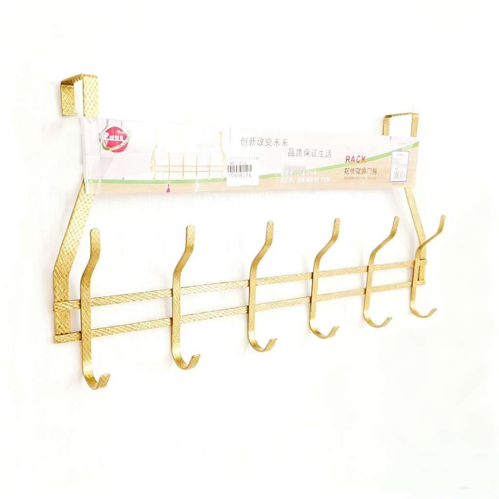 8014 golden patterned line door rear hook hanger hanger no drilling door hook Bedroom door storage wall-mounted door back hook detail image 1