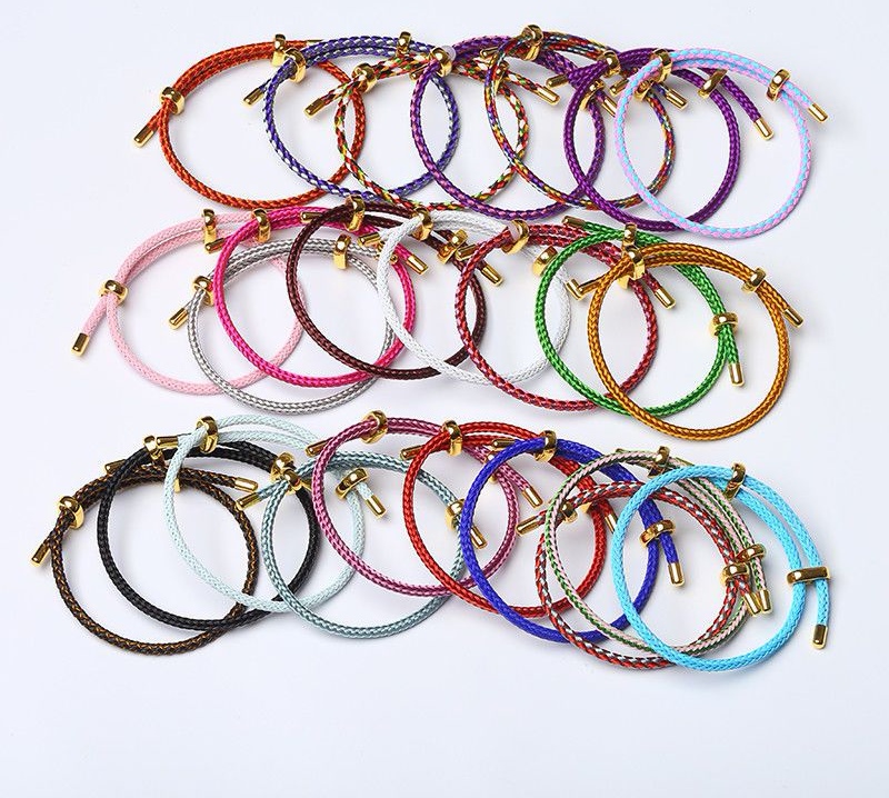 防水钢丝绳可调节长短可穿3D珠细绳男女情侣新品爆款网红手链