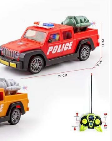 1:16牧马人皮卡四通遥控灯光警车车模模型详情图2